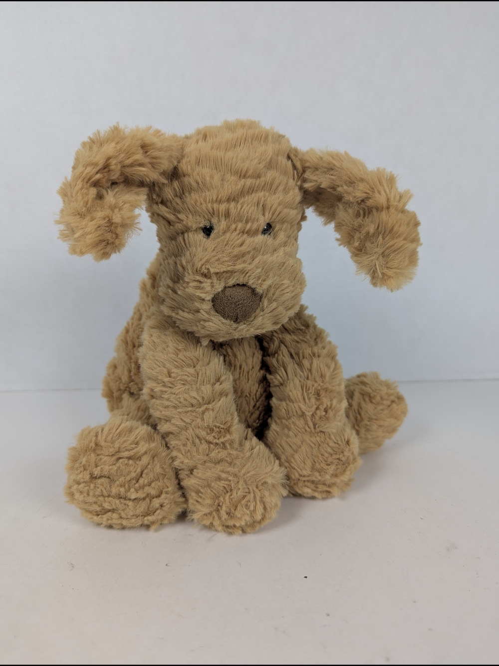 Jellycat Fuddlewuddle Puppy Dog Plush Brown Sitting Floppy Toy London 9”